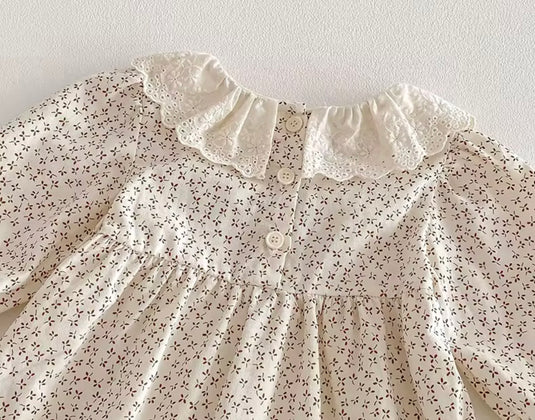 Robe florale d’automne en coton – Automne-Hiver