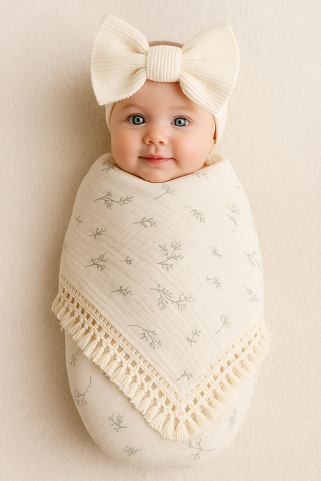 Mousseline bébé 100 % coton à motifs – Kali