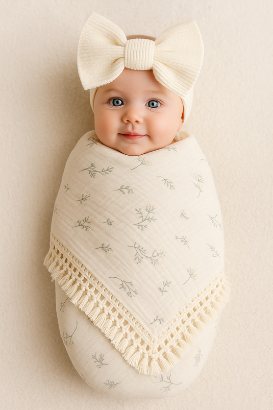 Mousseline bébé 100 % coton à motifs – Kali