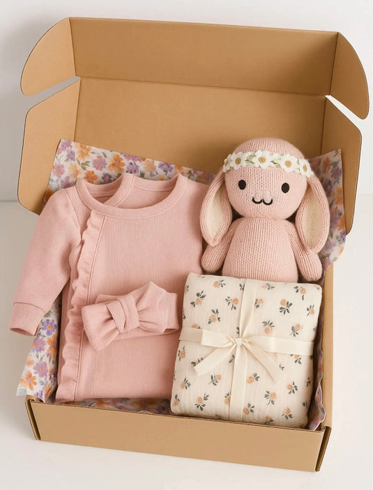 ✨ Coffret Fleurs & Tendresse – Kaki Lilas ✨