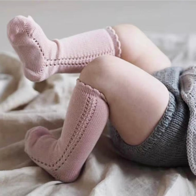 Chaussettes hautes bébé fille coton doux – automne – Kali