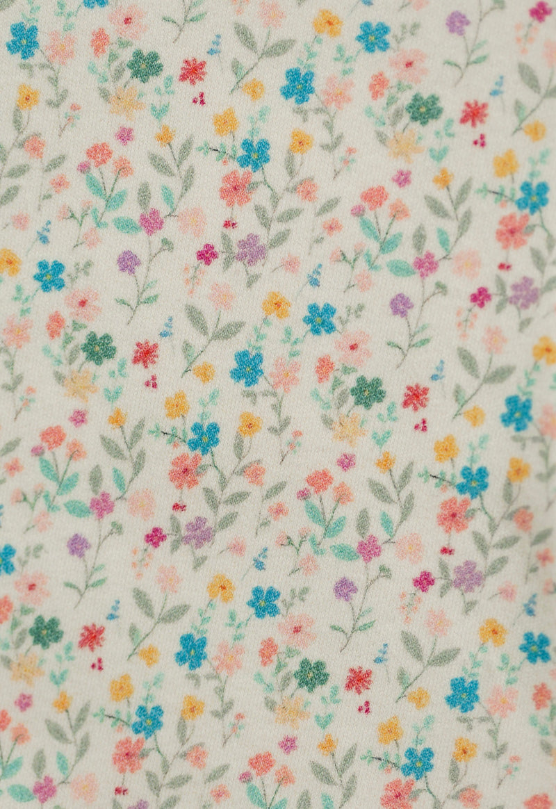 Load image into Gallery viewer, Organic cotton romper with small flowers, khaki and lilac
