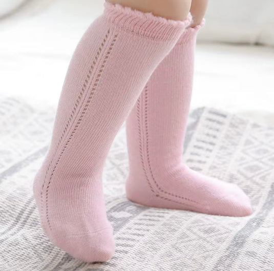 Chaussettes hautes bébé fille coton doux – automne – Kali
