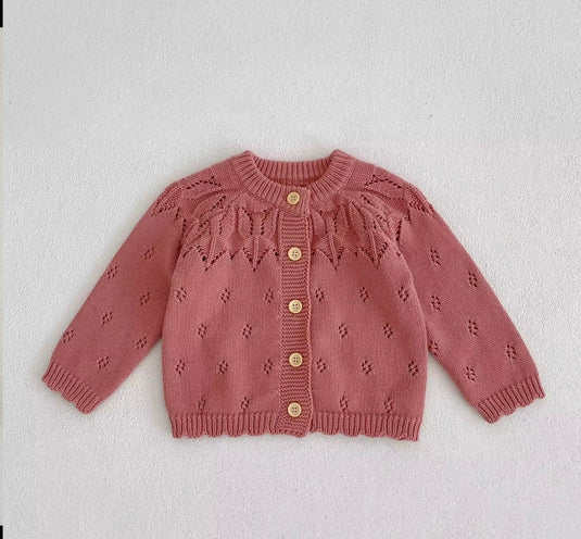 Cardigan bébé fille en tricot doux été et respirant ivoire – Kali