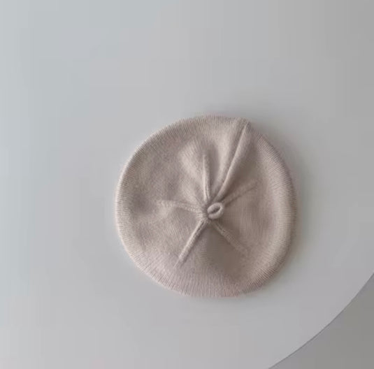 Béret bébé fille 0-3 ans en coton doux – Kaki Lilas