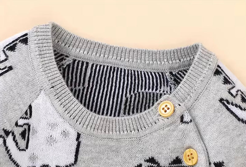 Load image into Gallery viewer, Baby boys' soft cotton knit all-in-one with hat – Kali

