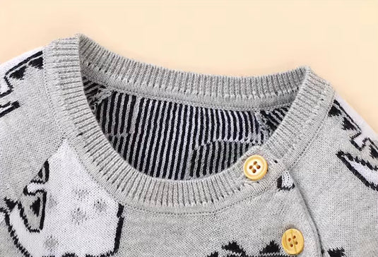 Baby boys' soft cotton knit all-in-one with hat – Kali