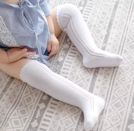 Chaussettes hautes bébé fille coton doux – automne – Kali