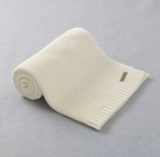 Couverture tricotée bébé en coton 100 % – Modèle Kali