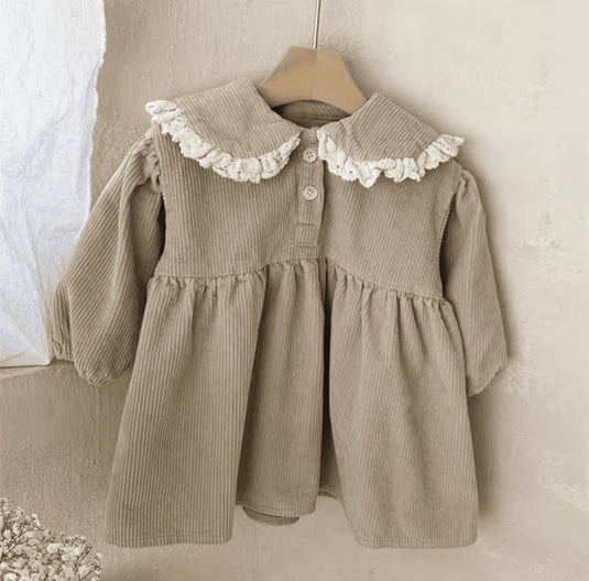 Robe fille deux tons – Modèle Kali en coton doux, style élégant