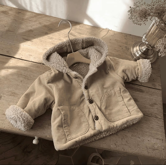 Manteau bébé style laine d’agneau chaud et doux – Kali
