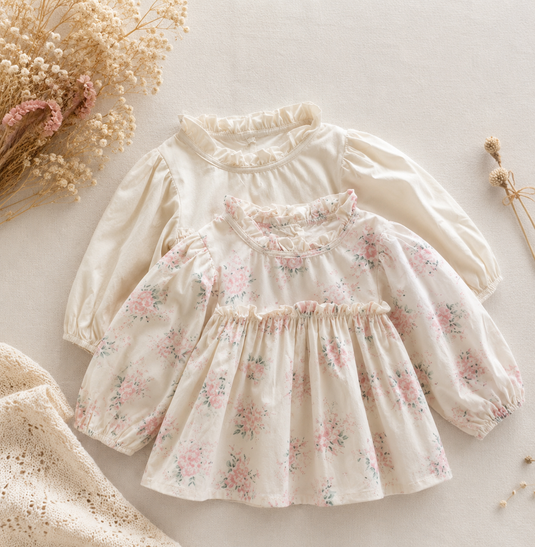 Baby girl's Floralie cotton blouse – Autumn-Winter