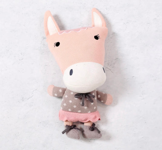 Peluche faite mains en coton bio Jordan le cheval