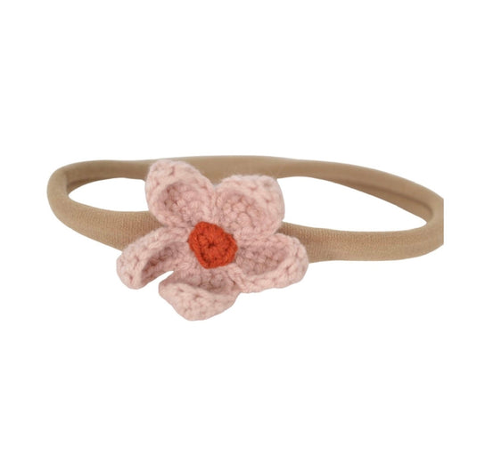Bandeau bébé fleuri fait main