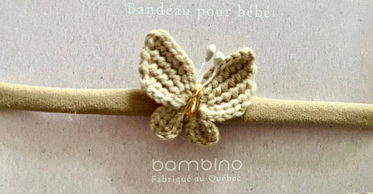 Bandeau bébé fleuri fait main