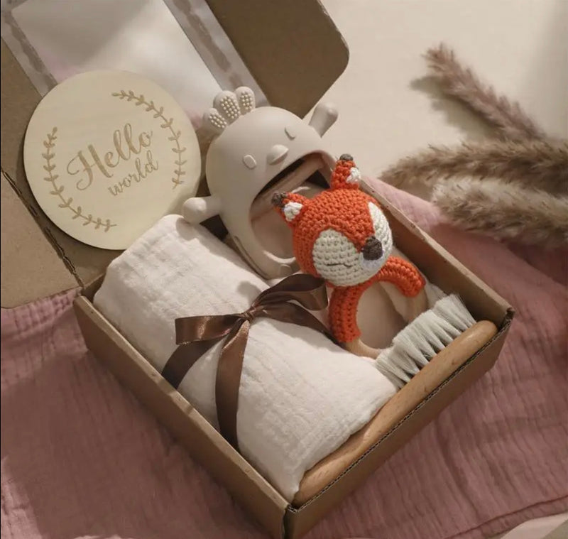 Chargez l&#39;image dans la visionneuse de la galerie, Coffret cadeau bébé complet – Kaki Lilas Kali
