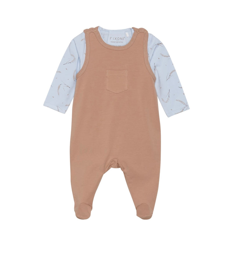 Load image into Gallery viewer, Fixoni Boy's Blue and Brown Baby Set
