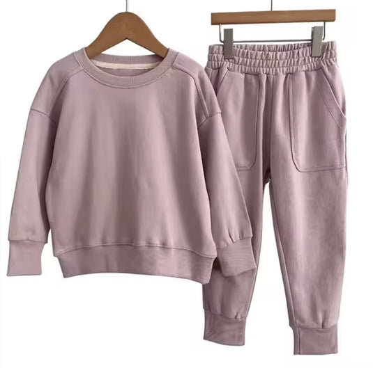 Ensemble de sweat-shirts à capuche décontractés deux pièces en coton -Pre-commande
