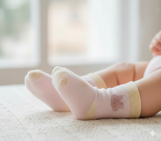 Chaussettes bébé en coton – Blush - Boutique Kaki Lilas