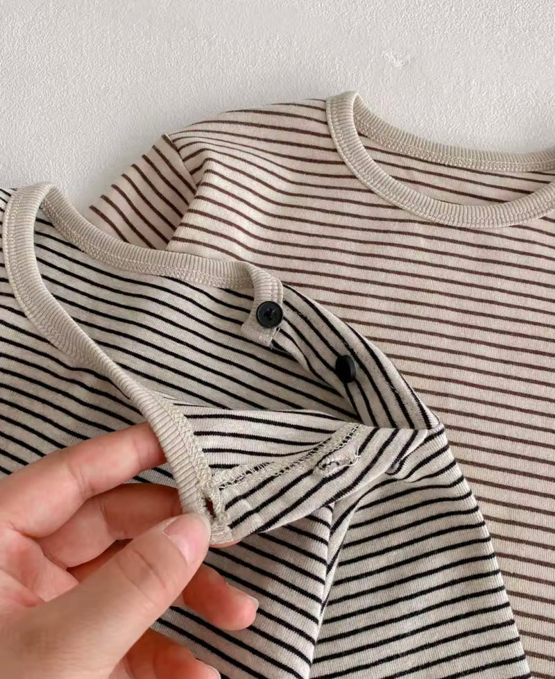 Load image into Gallery viewer, Boy's long-sleeved striped cotton T-shirt
