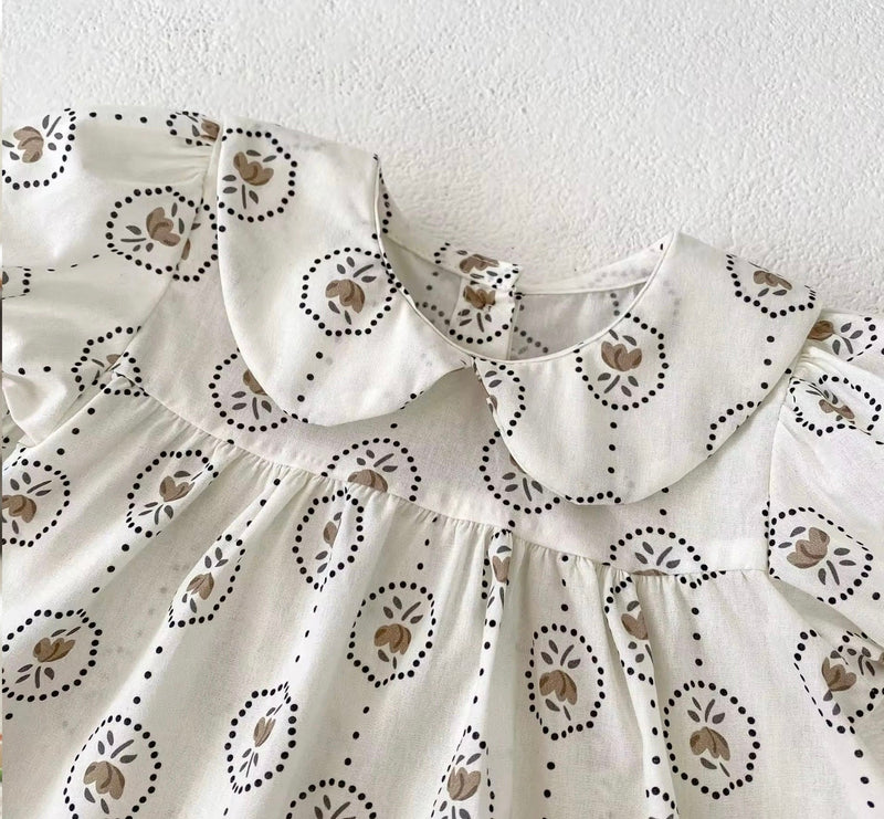 Load image into Gallery viewer, Baby girls' summer floral dot romper
