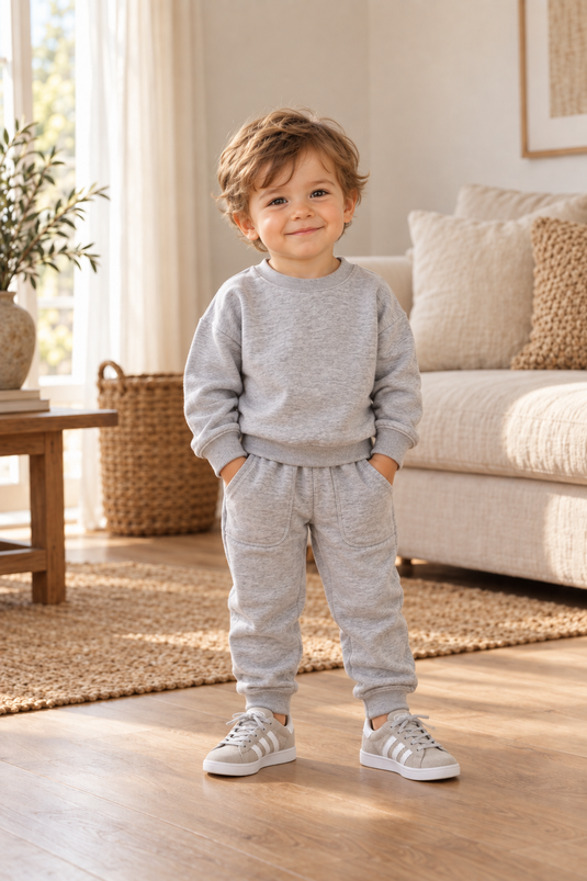 Ensemble de sweat-shirts à capuche décontractés deux pièces en coton -Pre-commande