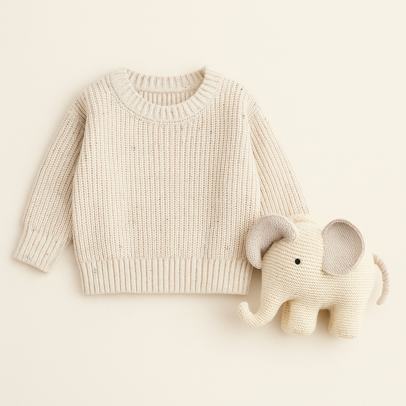 Chargez l'image dans la visionneuse de la galerie, Pull en tricot 100 % coton pour garçon – Collection Kali (2 couleurs) | - Boutique Kaki Lilas

