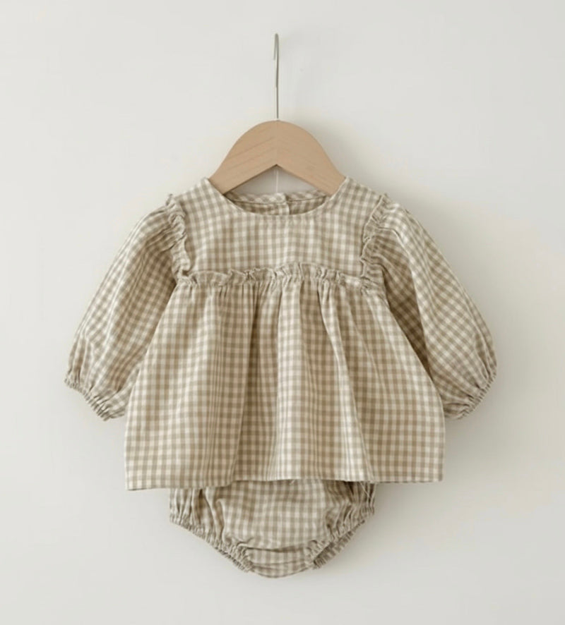 Load image into Gallery viewer, Baby girl's plaid set - Kali
