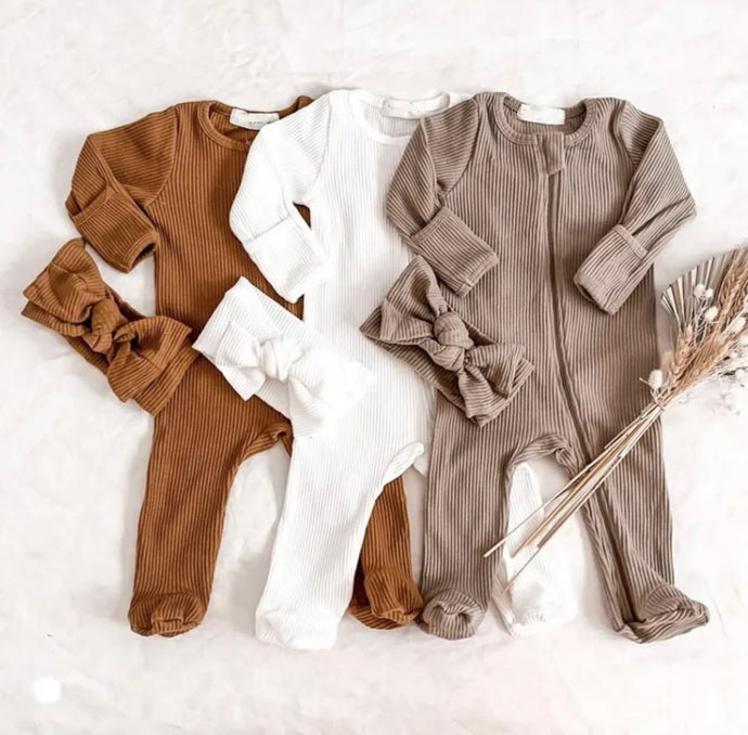 Barboteuse bébé manches longues coton doux – Kali