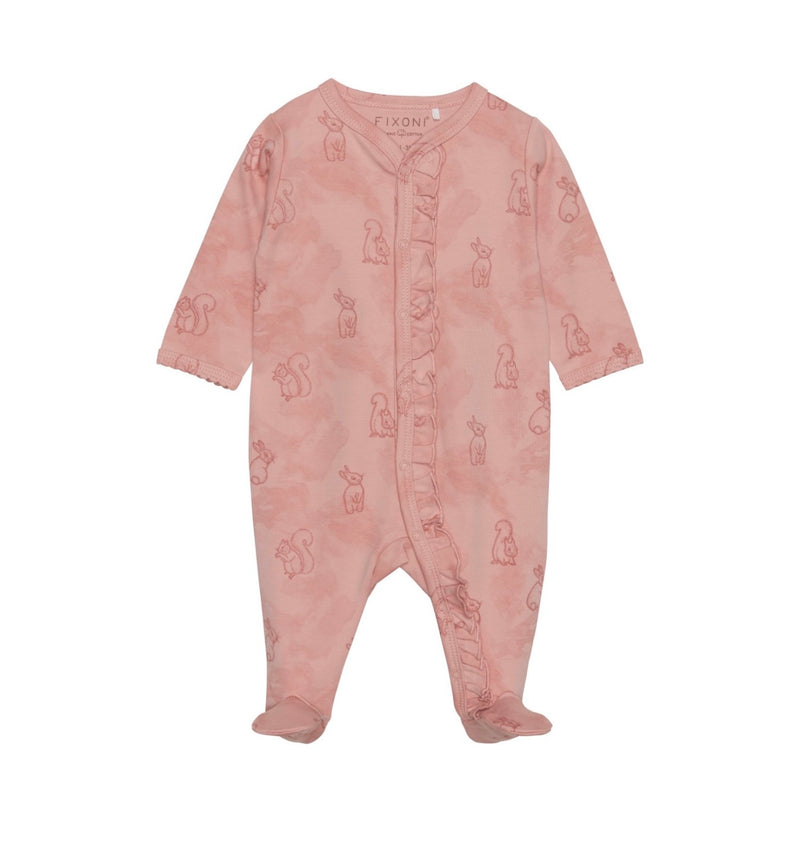 Load image into Gallery viewer, Fixoni Girls' One-Piece Squirrel Print Pajamas
