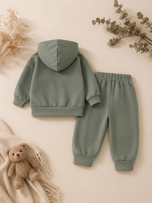 Unisex Cotton Hoodie Two-Piece Set – Autumn-Winter