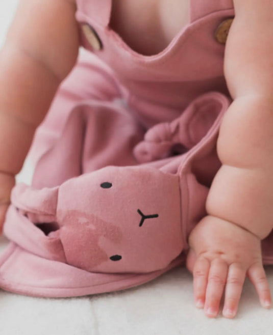 Doudou Lapin brossé Lovey-Berry coton bio