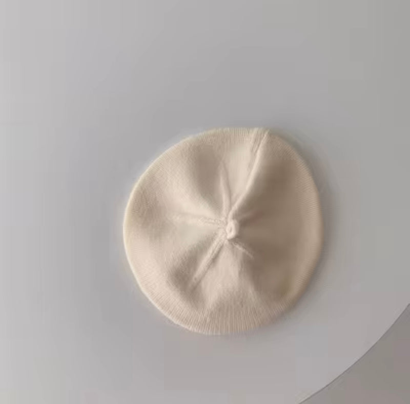 Chargez l&#39;image dans la visionneuse de la galerie, Béret bébé fille 0-3 ans en coton doux – Kaki Lilas
