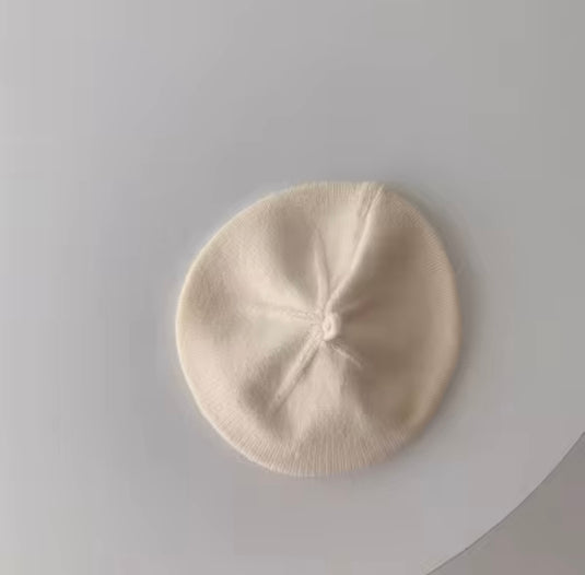 Béret bébé fille 0-3 ans en coton doux – Kaki Lilas