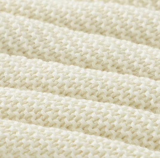 Couverture tricotée bébé en coton 100 % – Modèle Kali