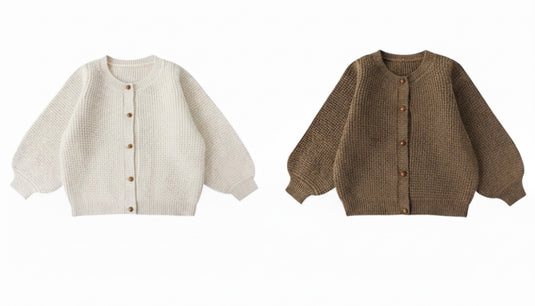 Soft knit vintage baby girl cardigan for Kali