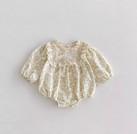Barboteuse bébé fleurie coton doux – style bohème chic – Kali