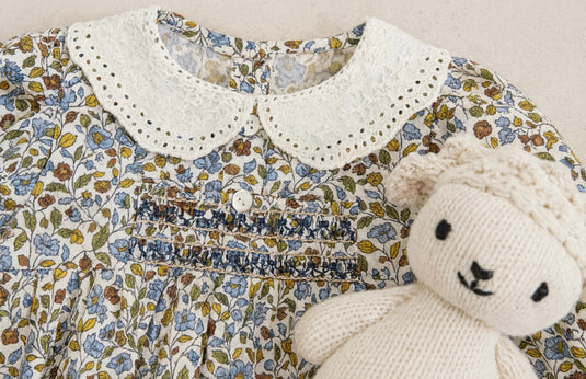 Retro Floral Fall Winter Girls Dress – Kali