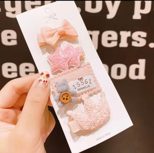 Pack of 3 or 4 cute baby girl hair clips – Kali May