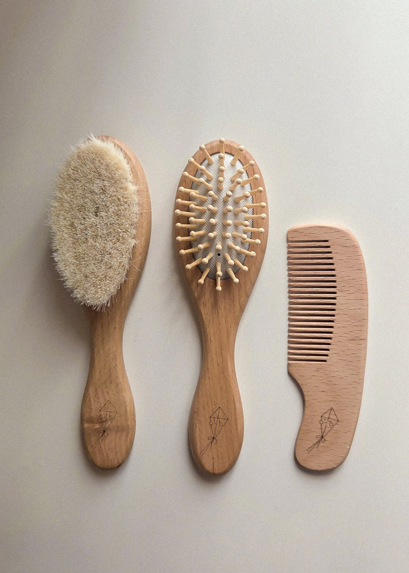 Chargez l'image dans la visionneuse de la galerie, ENSEMBLE DE BROSSES ET PEIGNE À CHEVEUX - MENOUM
